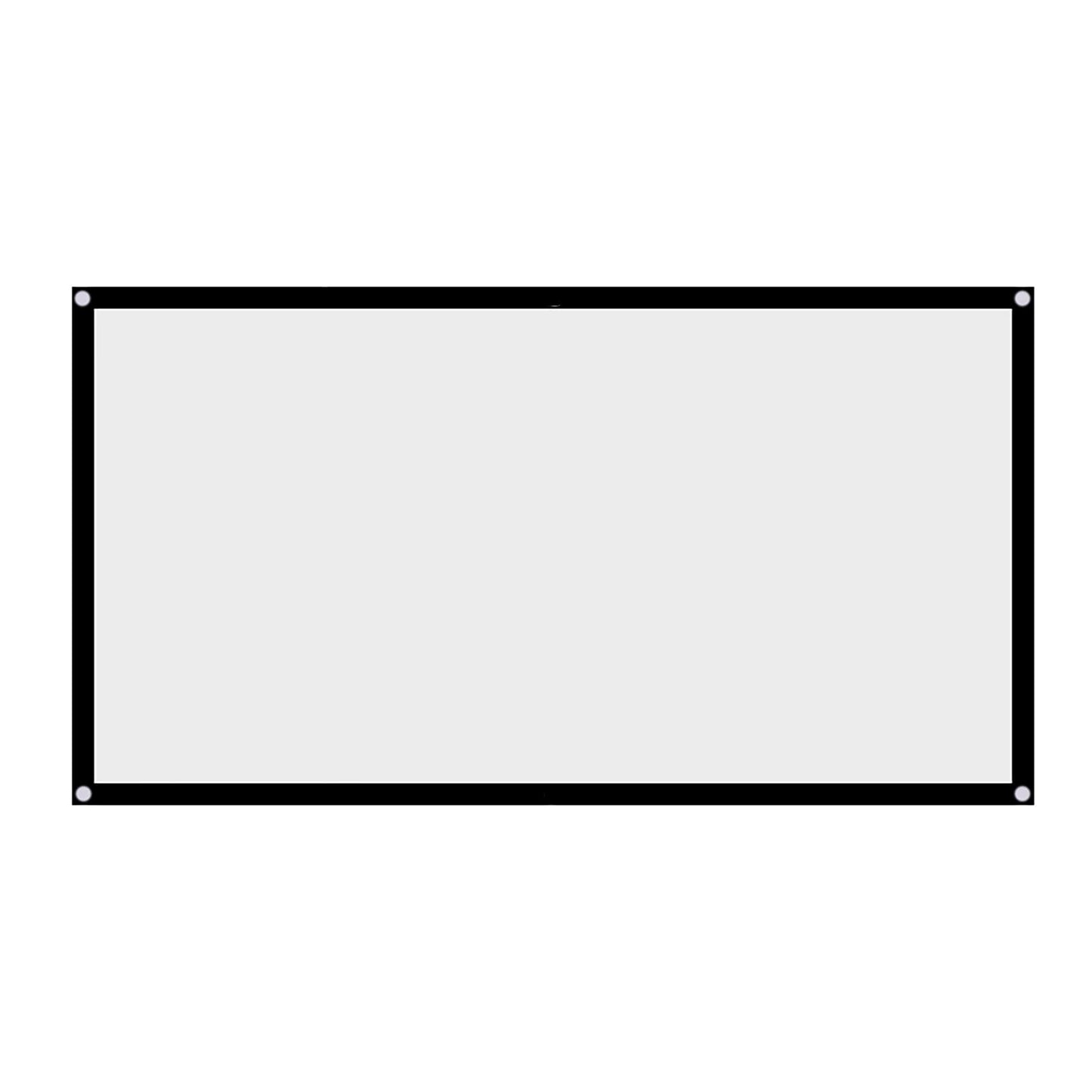 72Inch Video Projection Screen, 72in 16:9 HD Anti Crease Portable Foldable White Projector Screen 4:3 No Crease Movie Projection Screen for Outdoor