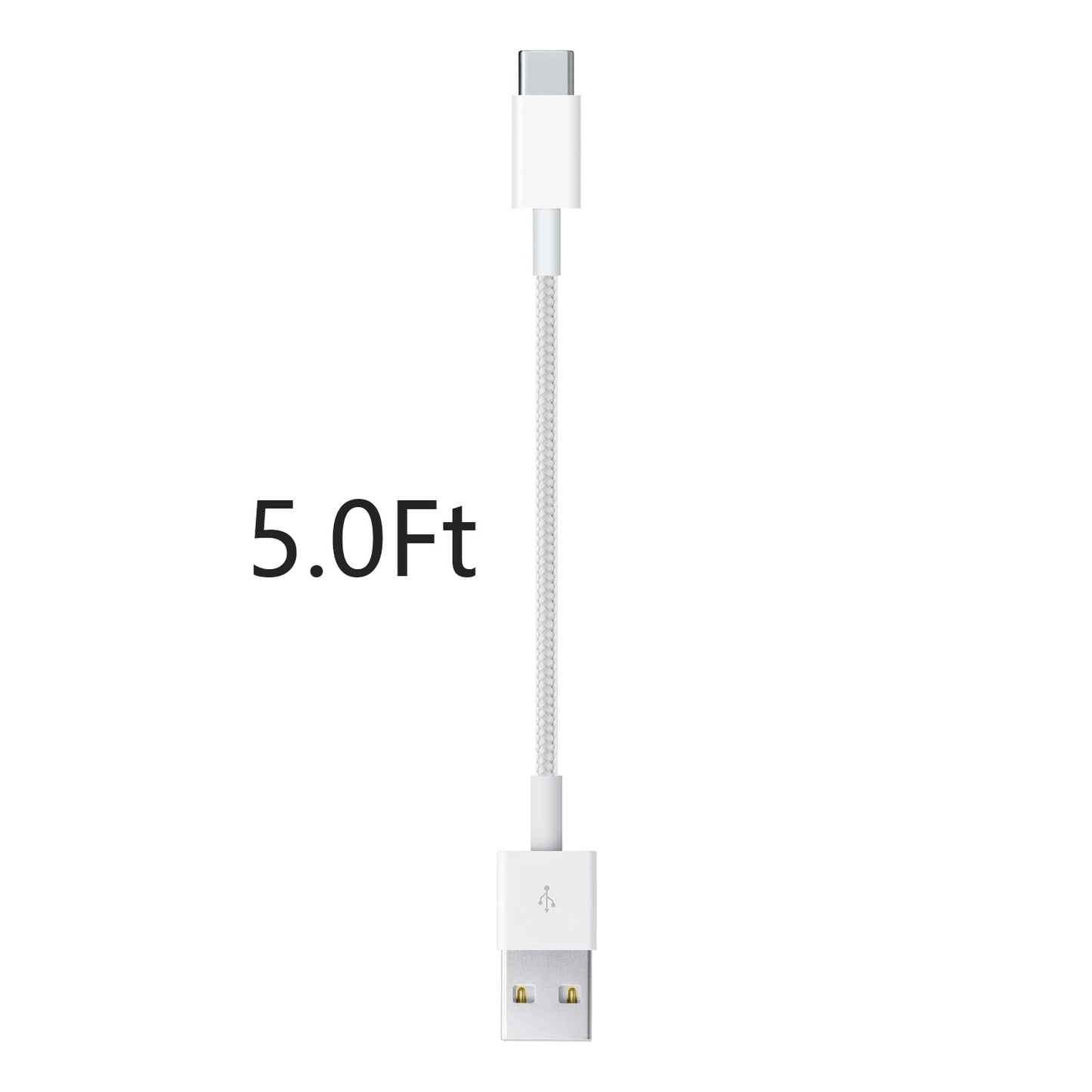 2 Pack USB A to USB C Woven Cable 60W for iPhone 16E 16 15 Pro Max Car Charger, iPhone 15 Carplay Cable Car Adapter iPad USB C Cord 10th, Air 5th 4th