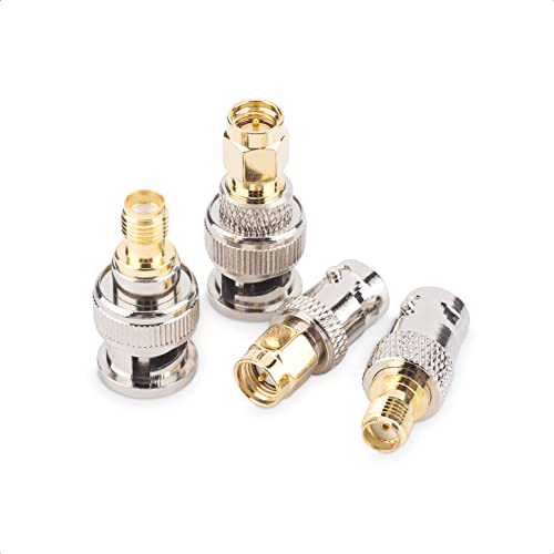 Cable Matters 4-Pack SMA to BNC Adapter Kit, SMA to BNC Gender Changer and Connector Adapter Kit