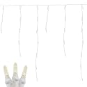 Novelty Lights LED Icicle Lights Warm White, 15 Feet 150 LED M5 Bulbs on 30 Drops with 6 Inch Spacing, 12-32" Drops, Commercial Grade White Wire