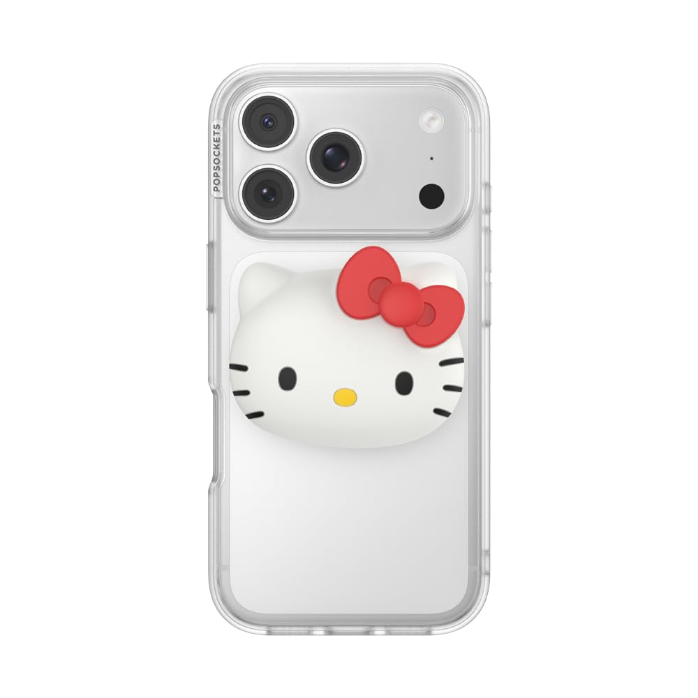 PopSockets PopTop, Adhesive Phone Grip with Swappable Top, Hello Kitty - PopOut Hello Kitty