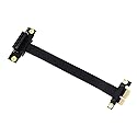 SUPERPLUS PCI Express Adapter Cable x1 PCIe Adapter Cable PCI-e PCI Express 36PIN 1X Extension Cable pcie Riser Cable (90 Degree20cm Extension Cord)