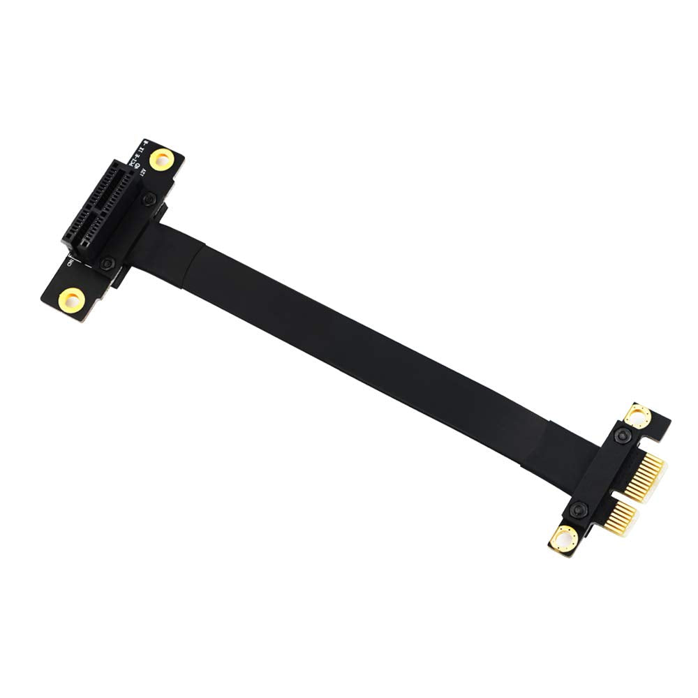 SUPERPLUS PCI Express Adapter Cable x1 PCIe Adapter Cable PCI-e PCI Express 36PIN 1X Extension Cable pcie Riser Cable (90 Degree20cm Extension Cord)