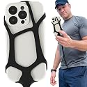 Pulpo Safety Cell Phone Lanyard Black Fits Smartphones 6.1" to 6.8” - Anti Theft Phone Strap for Men & Women, Lanyards for Phones, Hiking Phone Holder