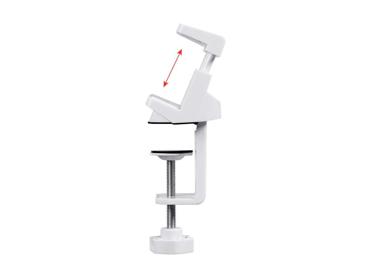 Monoprice Desk Clamp Holder for Surge Protectors, Power Strips, USB Hubs - Designed for Use With Sit-Stand Desks, White - Workstream Collection
