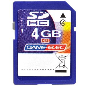 Dane-Elec 4GB Class 4 SDHC Memory Card (Blue)