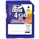 Dane-Elec 4GB Class 4 SDHC Memory Card (Blue)