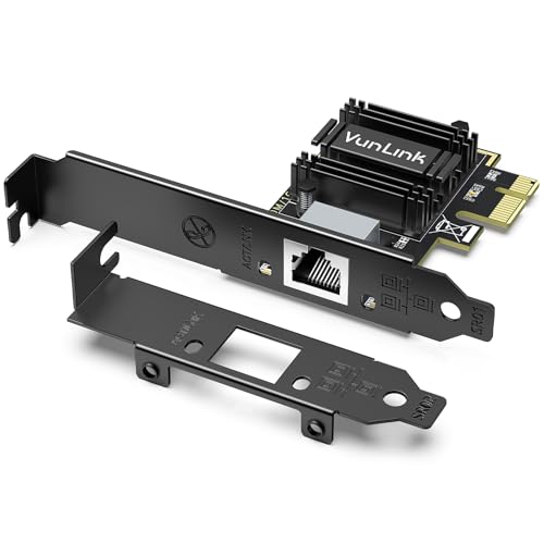 5Gb PCIe Network Card, VunLink 5 Gigabit Ethernet Card, Realtek RTL8126B LAN Adapter, Multi-Speed 5Gbps/2.5Gbps/1Gbps NIC Card for Desktop PCs