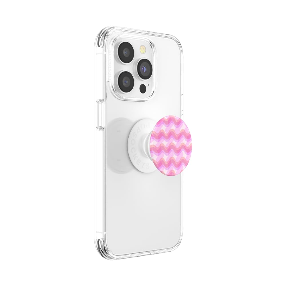 PopSockets Adhesive Phone Grip, Holder, Phone Stand, Flower - Rosy Waves