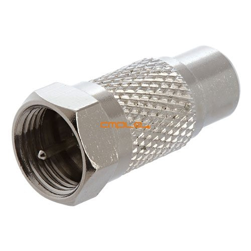 Cmple - F-Type Male to RCA Female Adapter Audio Video RCA Jack to F Plug Connector Converter Coax Coaxial Cable Joiner