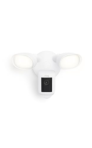 Ring Floodlight Cam Wired Pro, Home or business security, Retinal 2K Video, Color Night Vision and Two-Way Talk with Audio+, White