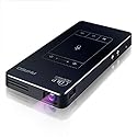 AKASO WT50 Mini Projector with WiFi and Bluetooth, 1080P DLP Portable Movie Projector Home and Outdoor, Built-in Battery & Android System, Cookie