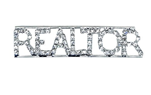 XGATML The Heart Realtor Pin Brooch Bling is Embellished with Crystal Rhinestones Perfect Way to Advertise or Realtor Thank You Gift