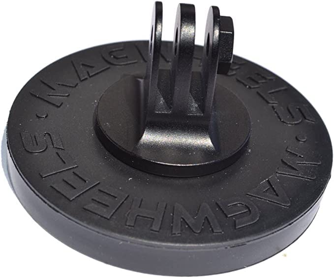 MagWheels Magnetic Camera Mount w/Non-Slip Anti-Scratch Rubber Coating for Action Cameras