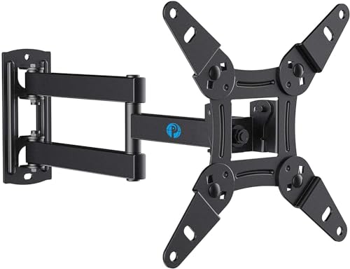 Pipishell Full Motion TV Wall Mount for Echo Show 21/15 and 13-43 Inch Flat Curved Screen TVs & Monitors, Max VESA 200x200mm up to 44lbs, TV Mount
