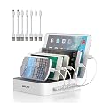 MSTJRY Charging Station for Multiple Devices : 5 Port Multi USB-A Charger Stations Multi-Device Organizer Charging Dock Designed for iPhone iPad Cell