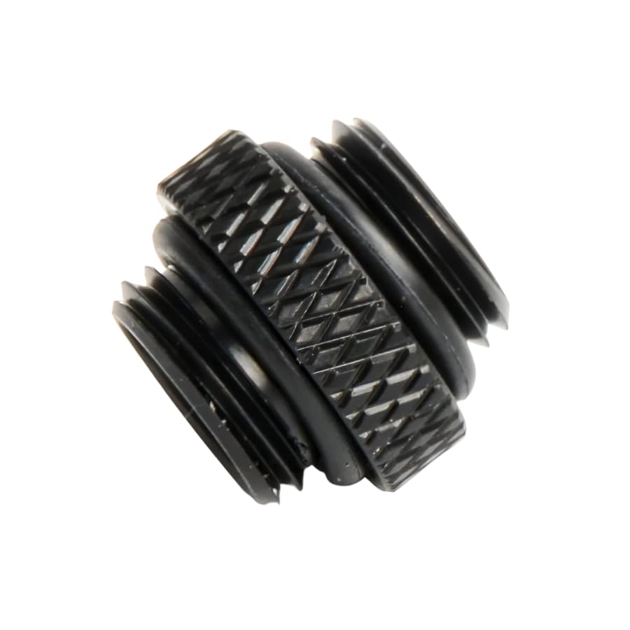 Dracaena.io 6 Pack G1/4" Thread, Male to Male Mini Extender Fitting with Tighten O-Ring, Compression Fitting for Computer Water Cooling System, Black