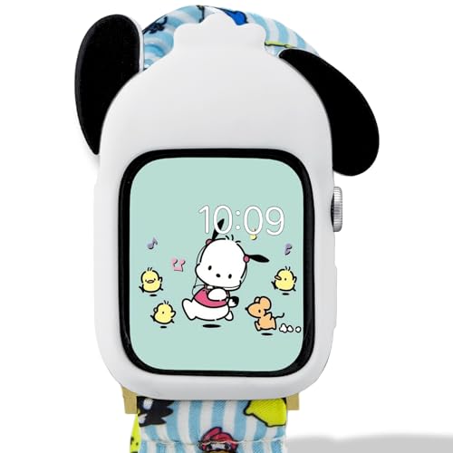 Sonix x Sanrio Apple Watch Cover | Bumper Case for Apple Watch | Protective Silicone Cover | Fits 38mm/40mm/41mm | Pochacco - White