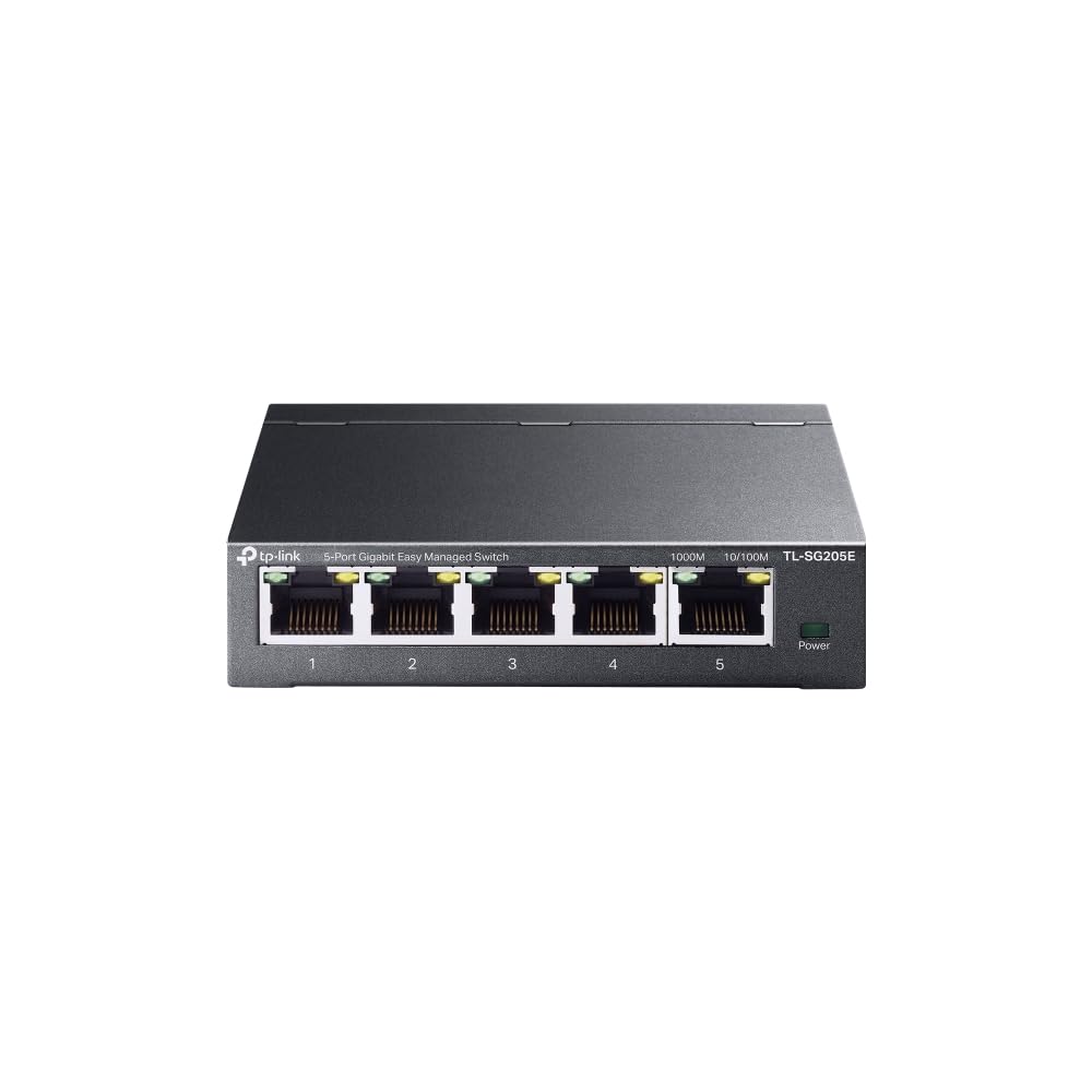 TP-Link 5 Port Gigabit Easy Managed Switch, VLAN, Auto Loop Prevention, IGMP Snooping, Fanless, Managed by Omada, Durable Metal w/ Shielded