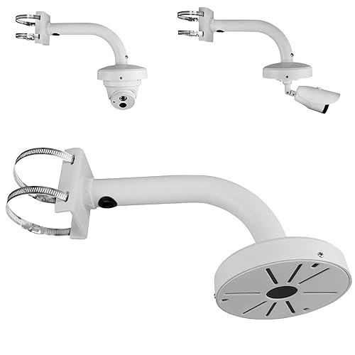 compcctv Dome Camera Universal Heavy-Duty Outdoor Security Camera Pole Mount Bracket Universal Security Camera CCTV Security Camera Mount Bracket (1