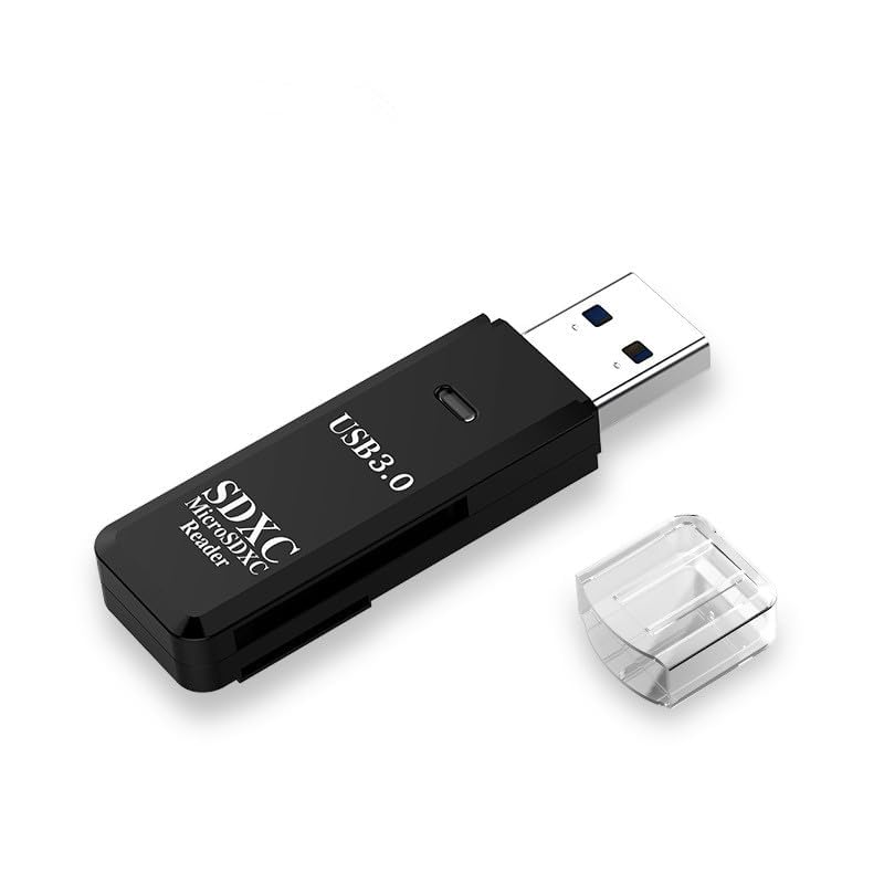 USB 3.0 2 in 1 HighSpeed Memory Card Reader Adapter for Micro SD SDXC TF T-Flash,for PC, Micro SD Card to USB Adapter for Camera Memory Card Reader