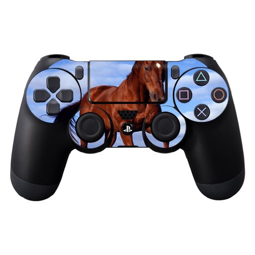 MightySkins Skin Compatible with Sony PS4 Controller - Horse | Protective, Durable, and Unique Vinyl Decal wrap Cover | Easy to Apply, Remove,