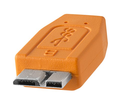 Tether Tools TetherPro USB-C to USB 3.0 Micro-B Cable | for Fast Transfer and Connection Between Camera and Computer | High Visibility Orange | 15
