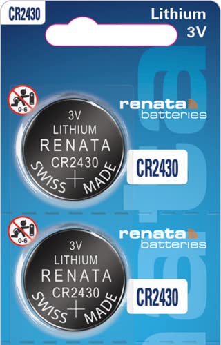 Renata CR2430 Batteries - 3V Lithium Coin Cell 2430 Battery (2 Count)