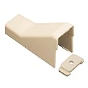 ICC Raceway Ceiling Entry and Clip, Wire Organizer and Cable Management Fitting, Cord Cover for Wall & Floor, 3/4", Pack of 10, Ivory