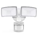 LEPOWER 30W LED Security Lights Motion Sensor Outdoor, 3200LM, 5500K, IP65 Waterproof, Hardwire 2 Head Motion Detector Flood Light for Garage, Yard