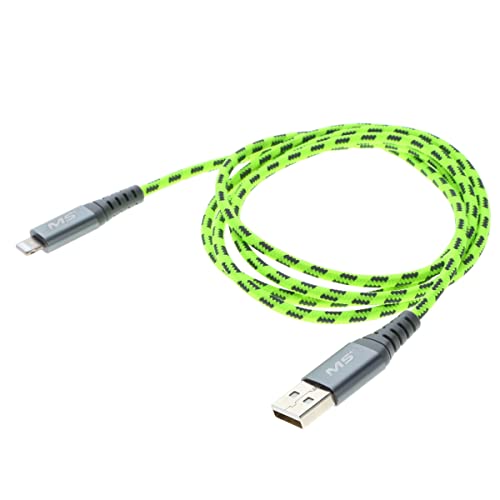 MobileSpec MBSHV0422 Hi-Visibility 4 Foot Lightning(R) to USB-A Cable - Yellow