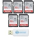 SanDisk 32 GB Class 10 SD HC Ultra Flash Memory Card - 5 Pack (SDSDUN4-032G-GN6IN) Bundle with Everything But Stromboli MicroSD & SD Card Reader
