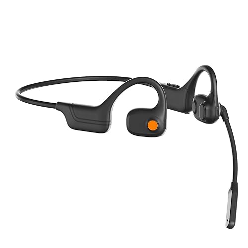 AYI Open Ear Air Conduction Bluetooth Headphone Dual Mic Rotatable Boom Mic Active Noise Cancellation IPX5 Waterproof Bluetooth 5.4 Pain-Free Design…