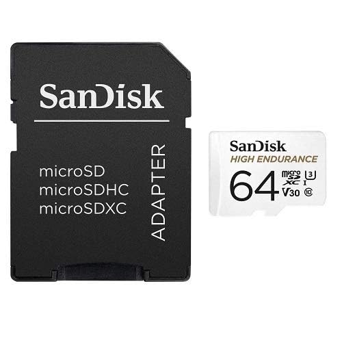 SanDisk 64GB High Endurance Micro SD Memory Card Works with Wyze Cam v3 Pro, Wyze Cam Outdoor v2 Smart Camera (SDSQQNR-064G-GN6IA) Bundle with (1)