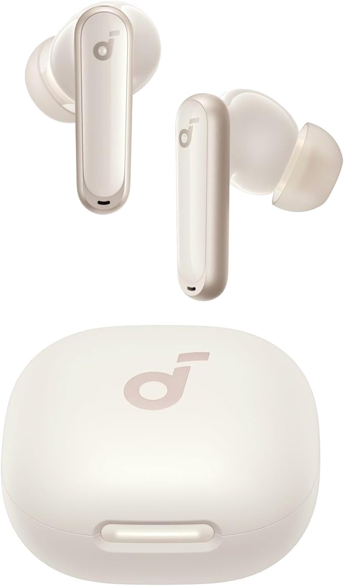 Soundcore P40i by Anker, Noise Cancelling Wireless Earbuds, Adaptive Noise Cancelling to Environments, Heavy Bass, 60H Playtime, 2-in-1 Case and Phone