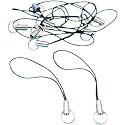 BWESOO 10 Pcs Silver Tone Black Lanyard Cell Phone Charm Split Ring Strap, Clasp Lariat Cord Strap For Mobile Cell Phone/Mp3/Mp4/Usb Flash