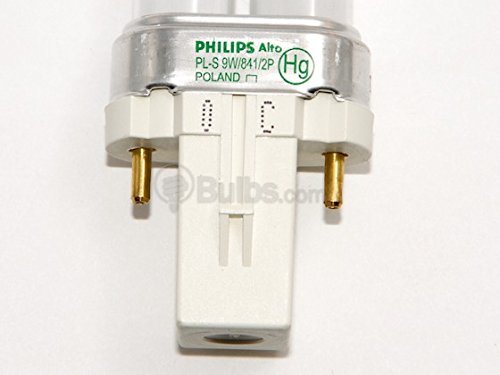 Philips 148700 - PL-S 9W/841/2P ALTO Single Tube 2 Pin Base Compact Fluorescent Light Bulb