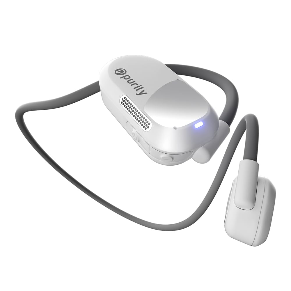 Purity Air Open Ear Headphones - True Air Conduction Wireless Bluetooth Open Ear Earbuds with Dual Mic for iPhone/Android - Secured Long Wearing