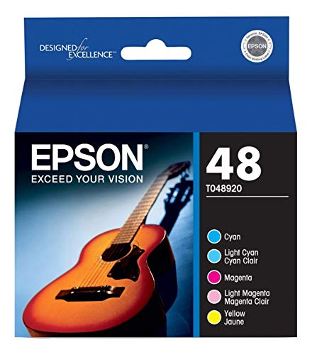 Epson 48 Standard Capacity Color Combo Pack (T048920-S) Works with Stylus Photo R200, R220, R300, R300M, R340, RX500, RX600, RX620