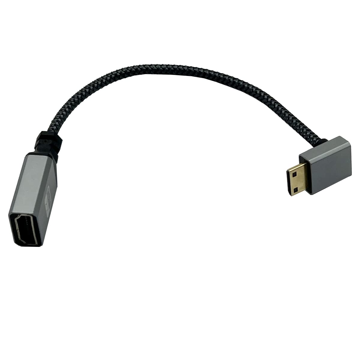 Seadream 4K Mini HDMI to HDMI Adapter Cable Mini HDMI Male to HDMI 2.0 Female Nylon Braided Cable (Type C to Type A) Support 3D 4K/60Hz 1080p (Up