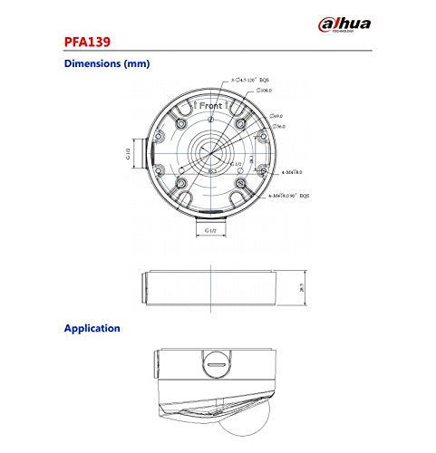 DAHUA PFA139 Aluminum Waterproof Junction Box for Dome and Mobile Cameras