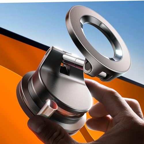LISEN for Magsafe Car Mount, Magnetic Phone Holders for Your Car Vacuum, Phone Mount for Car Accessories for Women Men Jeep BMW, Suction Phone Holder