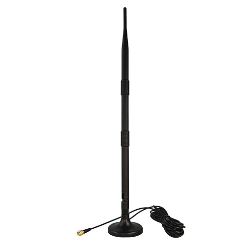 HQRP KIT: WiFi Booster Wireless Antenna Plus RP-SMA Male to Female RG174 Antenna Socket Base Compatible with D-Link Antenna DWL-7100AP / WDA-1320