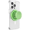 PopSockets Phone Grip for MagSafe, Magnetic Holder, Phone Stand, Neon Green - Matcha Curves
