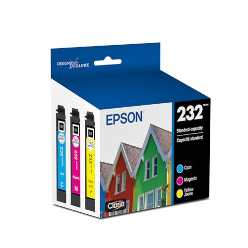 Epson 232 Claria Ink Standard Capacity Color Combo Pack (T232520-S) Works with Workforce WF-2930 ,2950 and Expression XP-4200, 4205
