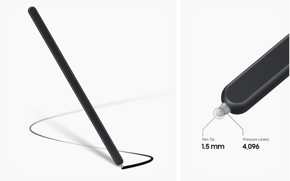 Z Fold 6/Fold 5 Slim S Pen Fold Edition 4096 Pressure Levels Compatible with Galaxy Z Fold 6/5 Phones Only, Fold 5 Pen Slim 1.5mm Pen Tip, with 3*Tips