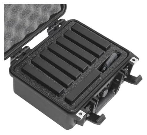 Case Club 8 External Hard Drive Case. Waterproof, Airtight, & Heavy Duty. Includes Pressure Relief Valve, Folding Handle, Padlock Holes, O-Ring Seal.