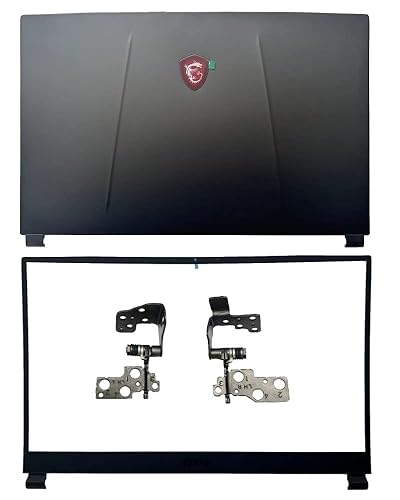 New Compatible Replacemen for MSI GP75 9SC MS-17E3 MS-17E7 Gaming Laptop Cover(LCD Back Cover and Bezel and LCD Hinges)