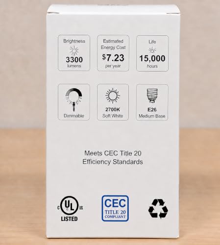 MOAKRIN50 Watt LEDLight Bulbs, A19 Frosted LED Rough Service Light Bulb