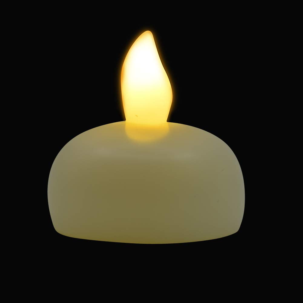 KITOSUN Floating Candles Waterproof Flameless Flickering LED Tea Lights Water Activated Battery Operated Led Candles for Proposal Wedding Bar Party